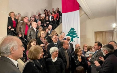 L'ambassadeur du Liban en France, Rami Adwan, reçoit des Français juifs d'origine libanaise à l'ambassade du Liban à Paris, le 3 novembre 2021 (Twitter).