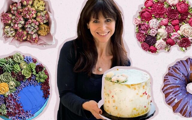 Pendant la pandémie, Navah Perlman Frost est passée du statut de musicienne professionnelle à celui de gérante de sa propre pâtisserie. Et oui, ce sont des cupcakes, pas des fleurs. (Crédit : autorisation/Design par Grace Yagel/ via JTA)
