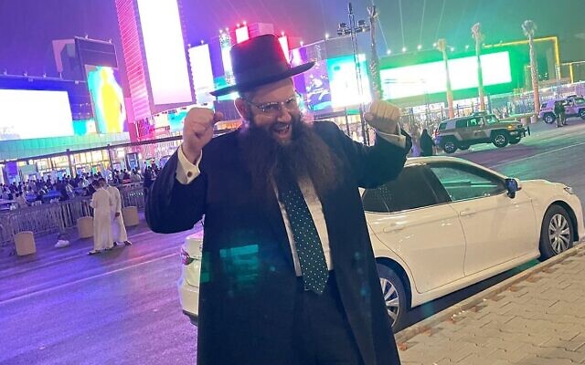 Le rabbin Jacob Yisrael Herzog, à Ryad, en 2021. (Crédit : Autorisation)