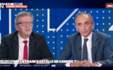 Eric Zemmour et Jean-Luc Mélenchon, en débat sur BFMTV, le 23 septembre 2021. (Capture d'écran/YouTube)