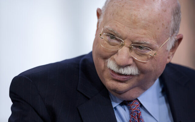 Michael Steinhardt, président de WisdomTree Investments Inc., pendant une interview à New York, aux États-Unis, le 12 avril 2012. (Crédit :  Scott Eells/Bloomberg via JTA)