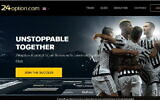 24Option a été le sponsor officiel du club de football de la Juventus entre 2014 et 2019. (Crédit : Capture d'écran 24Option.com)
