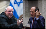 David Amsalem (L) et Nir Barkat (R) (Flash90)