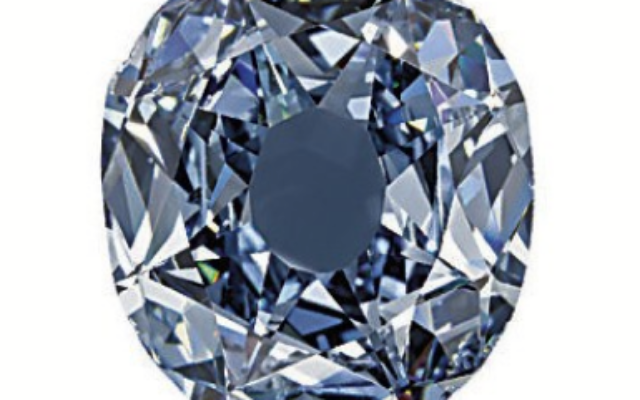 Illustration d'un diamant bleu-gris. (Crédit : Domaine public)