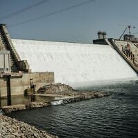 Le site du Grand Ethiopian Renaissance Dam (GERD) à Guba, en Éthiopie, le 19 février 2022. (Crédit : Amanuel Sileshi/AFP)