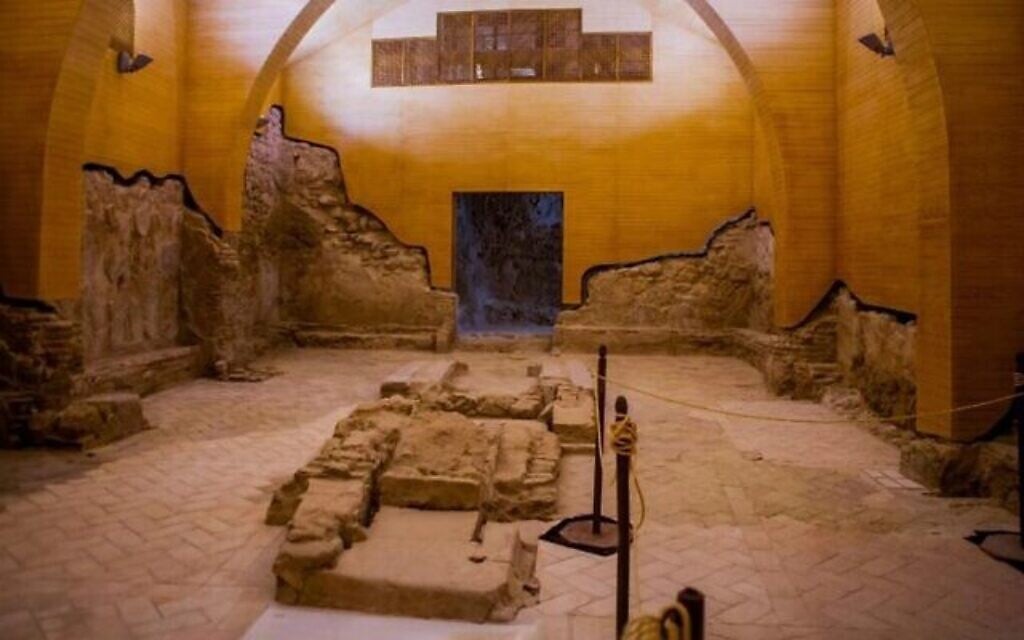 Intérieur de la Synagogue de Lorca à Murcia, Espagne. (Museo Arqueológico Municipal de Lorca/ via JTA)