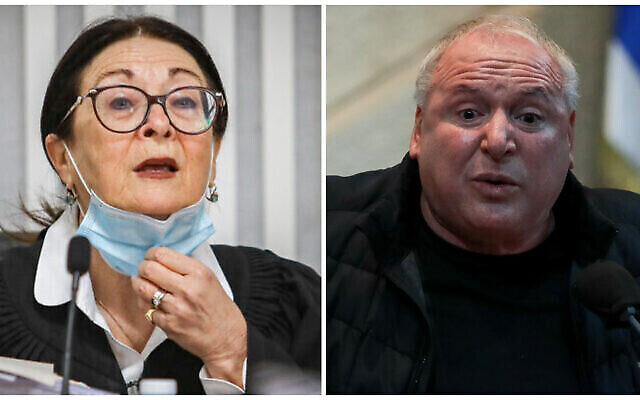 Esther Hayut (à gauche) et David Amsalem (à droite) (Flash90)
