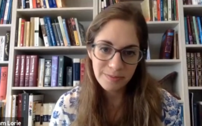 Miriam Lorie pendant un direct du 12 juin 2020. (Crédit : capture d'écran/YouTube)