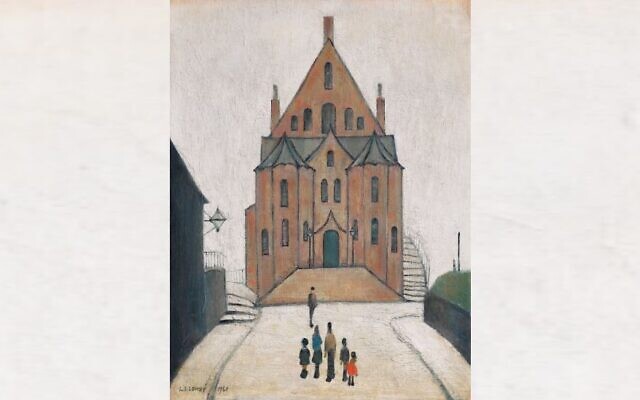Peinture de la synagogue de Merthyr-Tydfil réalisée par LS Lowry en 1960 Peinture de la synagogue de Merthyr-Tydfil réalisée par LS Lowry en 1960