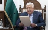 Illustration : Le dirigeant palestinien Mahmoud Abbas s'exprimant lors d'une réunion avec le secrétaire d'État américain Antony Blinken, à Ramallah, le 27 mars 2022. (Crédit: AP Photo/Jacquelyn Martin/Pool)