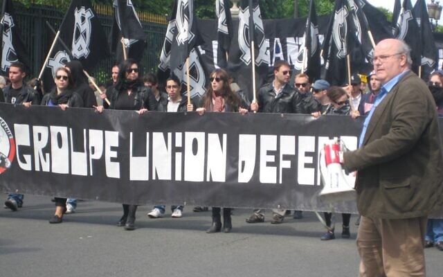 Les étudiants du GUD manifestant, le 13 mai 2012. (Crédit : Pikk/CC BY-SA 3.0)
