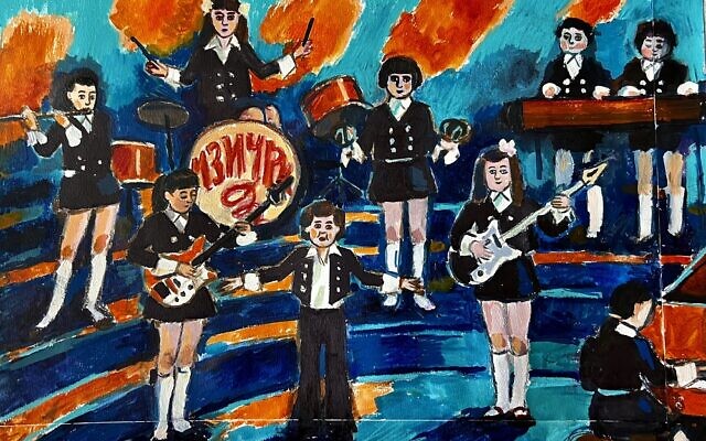 'Mziuri 2022' de Zoya Cherkassky, technique mixte sur papier, l’une des pièces données pour une vente de charité organisée par Sotheby pour soutenir les réfugiés et artistes ukrainiens (Crédit : Autorisation de Zoya Cherkassky)