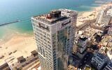 Le nouvel hôtel David Kempinski à Tel Aviv, qui surplombe la mer Méditerranée (Crédit : Autorisation/Kempinski)