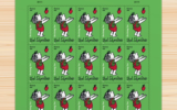 Une nouvelle série de timbres Forever en l’honneur de Shel Silverstein, publié par le United States Postal Service. (Crédit : USPS)
