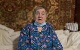 La survivante de la Shoah Vanda Semyonovna Obiedkova, 91 ans, est morte à Marioupol au mois d'avril. (Crédit : CHABAD OF MARIUPOL / CHABAD.ORG)