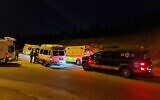 La scène où un adolescent palestinien a été tué après avoir jeté un cocktail molotov sur les soldats à Husan, le 13 avril 2022. (Crédit :IItzik Itach/Rescuers Without Borders)