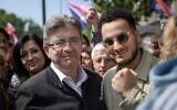 Jean-Luc Mélenchon et Taha Bouhafs. (Crédit : photo publique Twitter diffusée sur le compte @T_Bouhafs)
