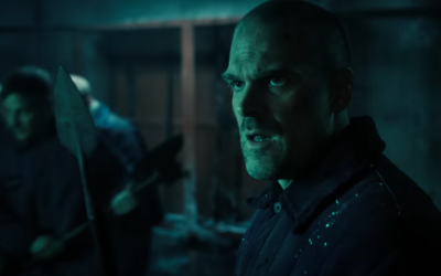 David Harbour dans une scène de la quatrième saison de "Stranger Things". (Crédit: Capture d'écran de YouTube/JTA)