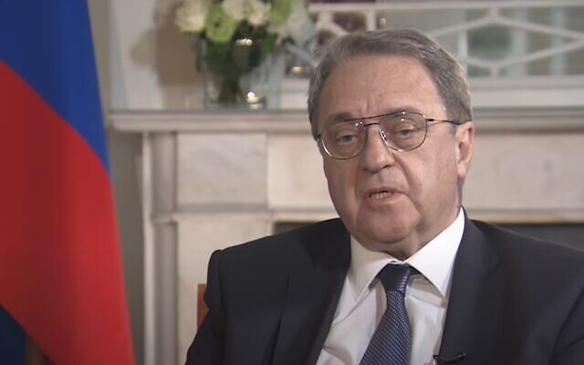 Le vice-ministre russe des Affaires étrangères, Mikhail Bogdanov. (Crédit: Capture d'écran vidéo)