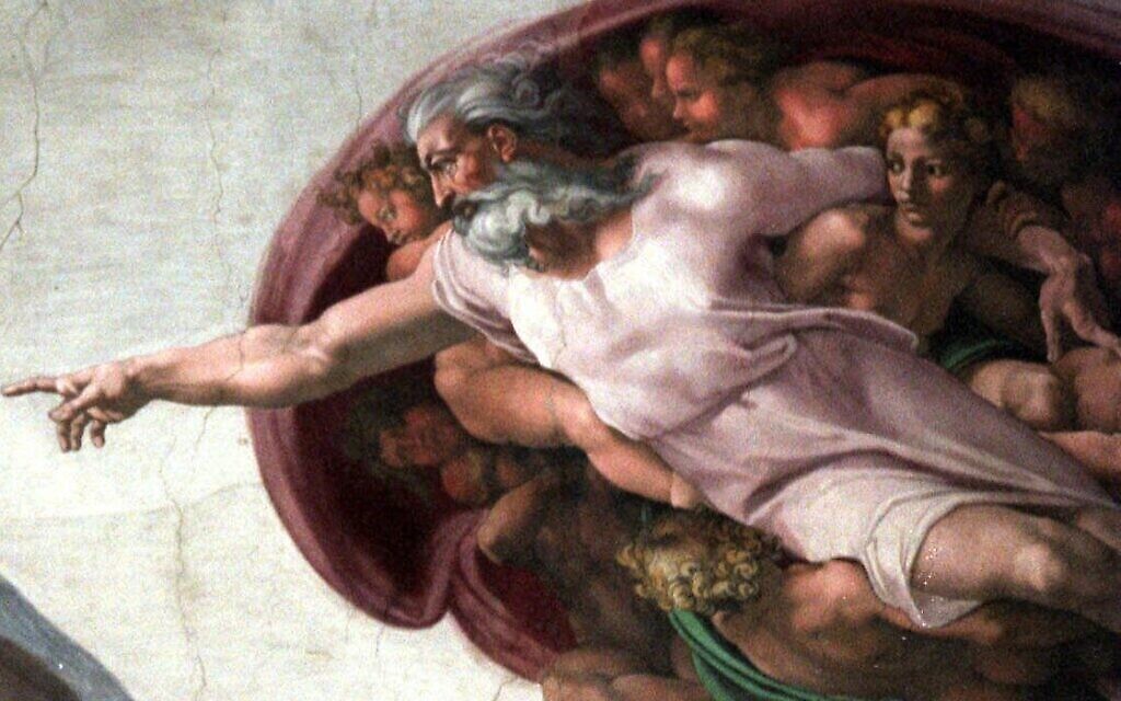 Fresque de Michelangelo 'La Creazione' ('La Création') sur le plafond de la Chapelle Sixtine du Vatican. (Crédit : AP Photo/Plinio Lepri)
