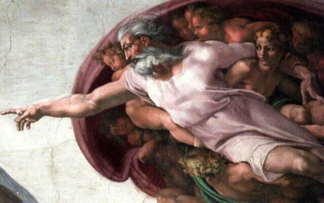 Fresque de Michelangelo 'La Creazione' ('La Création') sur le plafond de la Chapelle Sixtine du Vatican. (Crédit : AP Photo/Plinio Lepri)
