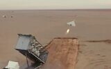 Illustration : Un drone iranien Shahed-136 lancé lors d’un exercice militaire en Iran, en décembre 2021. (Crédit : Twitter)