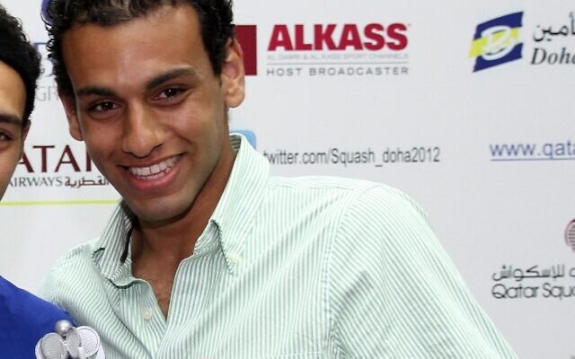 Le joueur de squash égyptien Mohamed Elshorbagy, en 2012. (Crédit : CC BY 2.0)