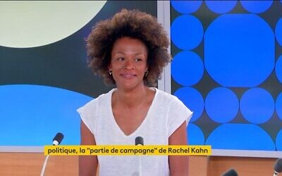 Rachel Khan, sur le plateau de FranceInfo, le 31 mai 2022. (Crédit : Capture d’écran francetvinfo.fr)
