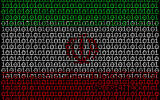 Illustration : Un drapeau iranien fabriqué à partir de codes binaires. (Crédit: Sergio Lacueva/iStock Photo by Getty Images)