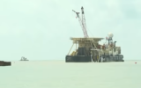 Raccordement au premier pipeline au fond de la mer depuis le port de Filyos, dans la province de Zonguldak à environ 400 km à l'est d'Istanbul, en Turquie sur la côte de la mer Noire, le 13 juin 2022. (Capture d'écran YouTube)
