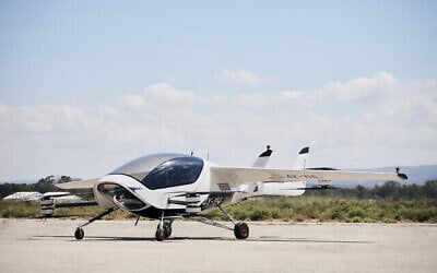 Le prototype d'avion AIR ONE de la startup israélienne AIR destiné au marché grand public. (Crédit : Autorisation AIR)