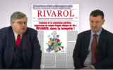 Jérôme Bourbon, directeur de publication, et un journaliste de Rivarol dans une vidéo datée de juillet 2022. (Crédit : capture d’écran Jérôme Bourbon / YouTube)