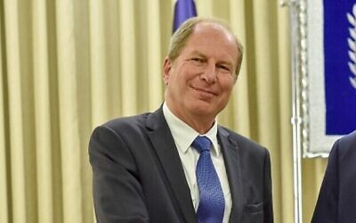 L'ancien ambassadeur de France en Israël, Éric Danon, en 2019. (Crédit : Autorisation du ministère des Affaires étrangères)