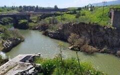 Le fleuve Jourdain. (Crédit : Autorité du drainage du sud du fleuve Jourdain)