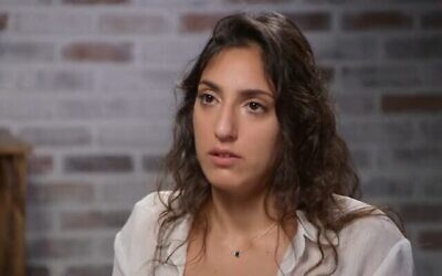 Naama Issachar lors d'une interview diffusée le 13 juillet 2022 (Crédit : Capture d’écran/NBC News)