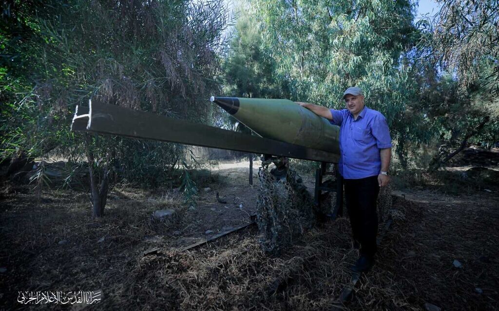 Le commandant du Jihad islamique palestinien au nord de Gaza, Tayseer Jabari, sur une photo non datée publiée par le groupe terroriste (Crédit : Autorisation)