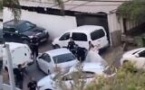 Inculpation d'une mariée dans la ville d'Arraba, en Basse Galilée, le 28 août. 2022 (Crédit  : Capture d'écran)