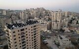Vue aérienne de Kafr Aqab, un quartier de Jérusalem près de Ramallah en Cisjordanie, le 29 août 2022. (Crédit ! Ahmad Gharabli/AFP)