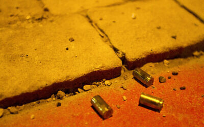 Illustration : Des douilles vides sur un trottoir. (Crédit : Flash90)