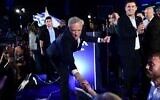 Le chef du parti HaMahane HaMamlahti, Benny Gantz, lançant la campagne de son parti pour les prochaines élections législatives, le 6 septembre 2022. (Crédit : Tomer Neuberg/Flash90)