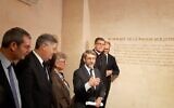 Cérémonie au Panthéon en hommage aux Justes de France, le 7 septembre 2022. (Crédit : Fondation pour la Mémoire de la Shoah / Twitter)