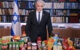 Le Premier ministre Yair Lapid dévoile une initiative visant à réduire le prix des aliments, le 28 septembre 2022. (Autorisation)