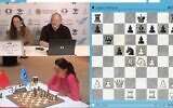 Ilya Smirin (en haut à droite) avec la co-commentatrice Fiona Steil-Antoni en direct du tournoi d’échecs du Grand Prix féminin, le 27 septembre 2022. (Capture d’écran/YouTube)