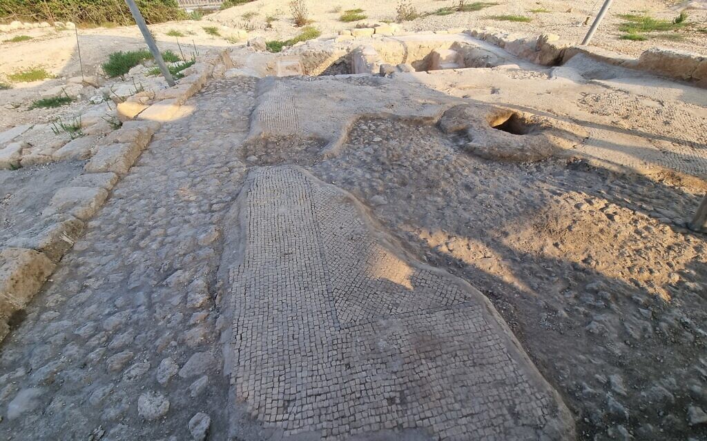  Les sols en mosaïque, à Usha. (Crédit : Shmuel Bar-Am)