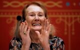 L'écrivaine française Annie Ernaux à Guadalajara, au Mexique, le 5 décembre 2019. (Crédit : Ulises Ruiz/AFP)