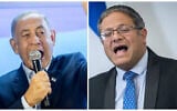 Benjamin Netanyahu (L) du Likud à Jérusalem, le 11 septembre 2022, et Itamar Ben Gvir (R) d'Otzma Yehudit à Jérusalem, le 11 juillet 2022. (Crédit : Yonatan Sindel/ Flash90)