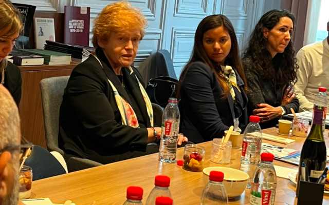 Deborah Lipstadt à Paris, en octobre 2022. (Crédit : @AJC_Paris)