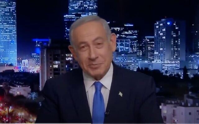 Le chef de l'opposition Benjamin Netanyahu lors d'une interview avec Bill Maher pour l'émission "Real Time" de HBO, le 14 octobre 2022. (Crédit : YouTube) Le chef de l'opposition Benjamin Netanyahu lors d'une interview avec Bill Maher pour l'émission "Real Time" de HBO, le 14 octobre 2022. (Crédit : YouTube)
