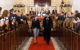 La reine Margrethe II à la synagogue de Krystalgade, à Copenhague, le 15 novembre dernier. (Crédit : Det danske kongehus / Facebook)