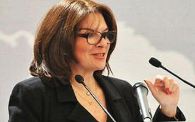 La sénatrice française Nathalie Goulet en 2014. (Crédit : Wikimedia)